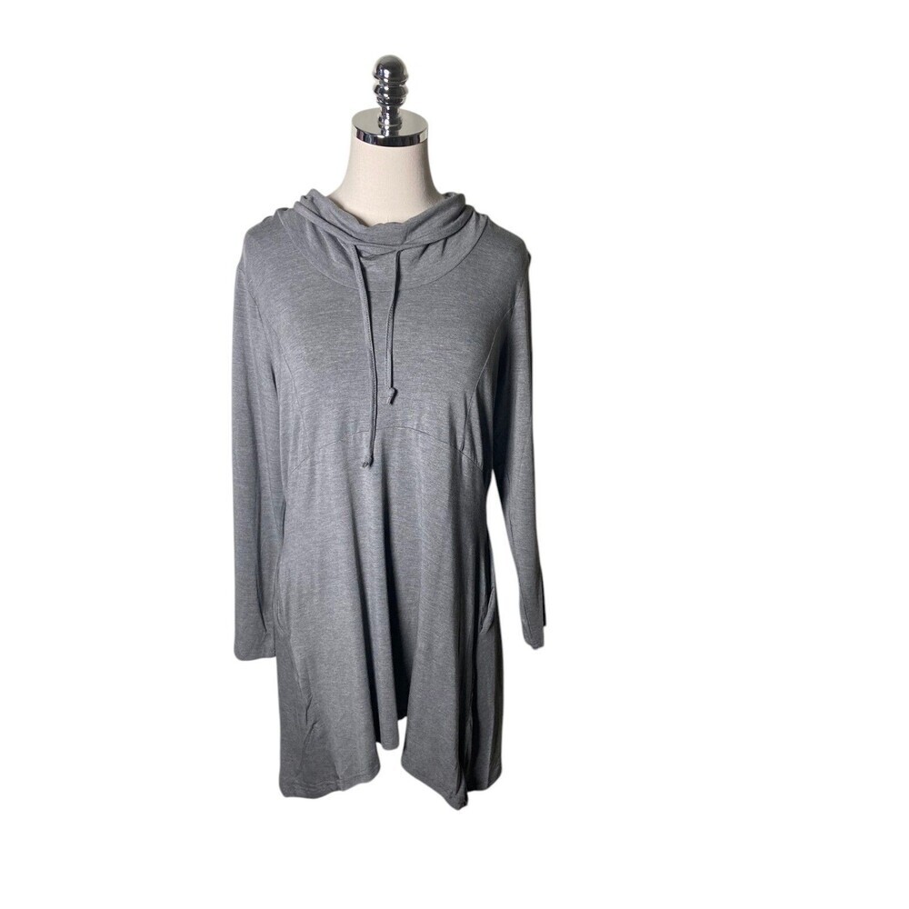 Papa Vancouver Cowl Sweatshirt Women's Size Medium Gray Bamboo Blend